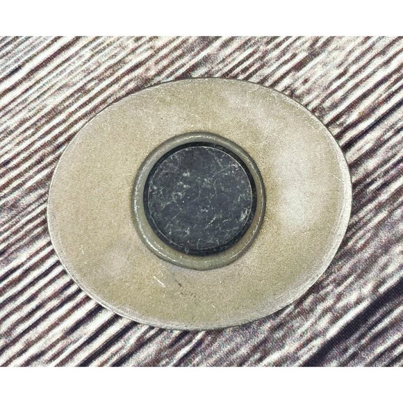 NEW Buck Doe Deer Mountains Trees Woods Heritage Pewter Metal Oval Magnet - Picture 2 of 2